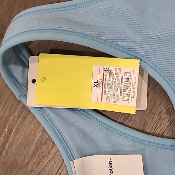 All In Motion Seamless Racerback Ribbed Tank Top Size XL Slate Blue - Picture 4 of 7